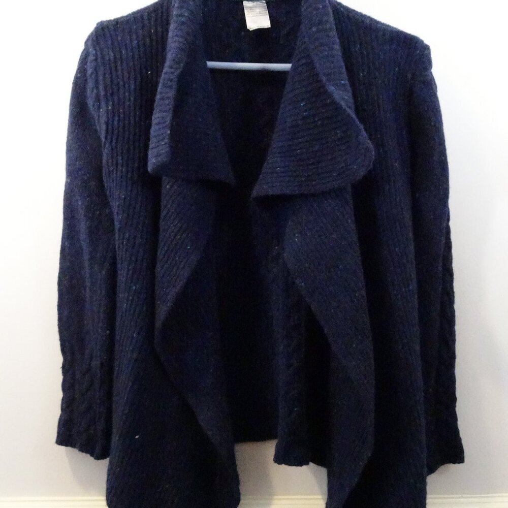 Islander Dublin Ireland Made Wool Cashmere Blue Cardigan Women’s M Open